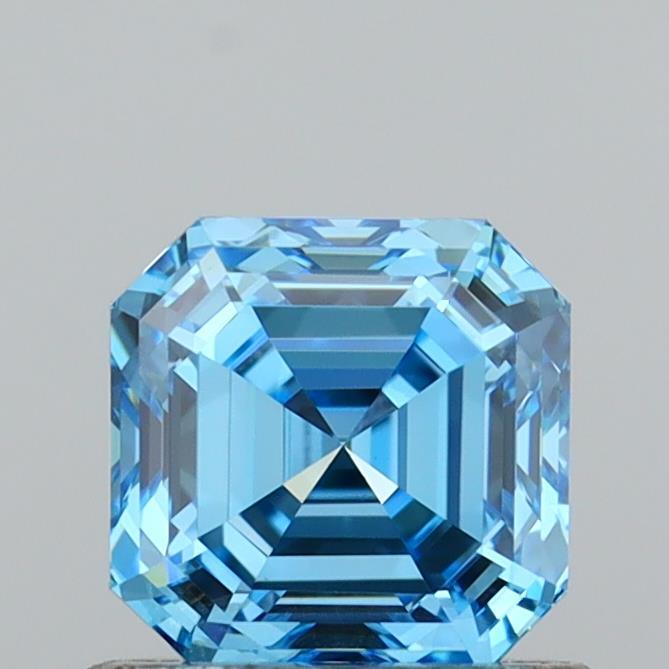 1.01 Ct. Fancy Vivid Blue Asscher Lab Grown Diamond