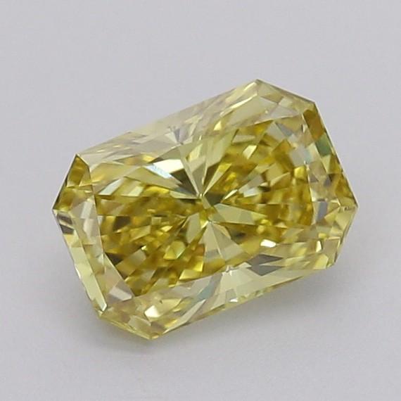 0.97 Ct. Fancy Vivid Yellow Radiant Lab Grown Diamond