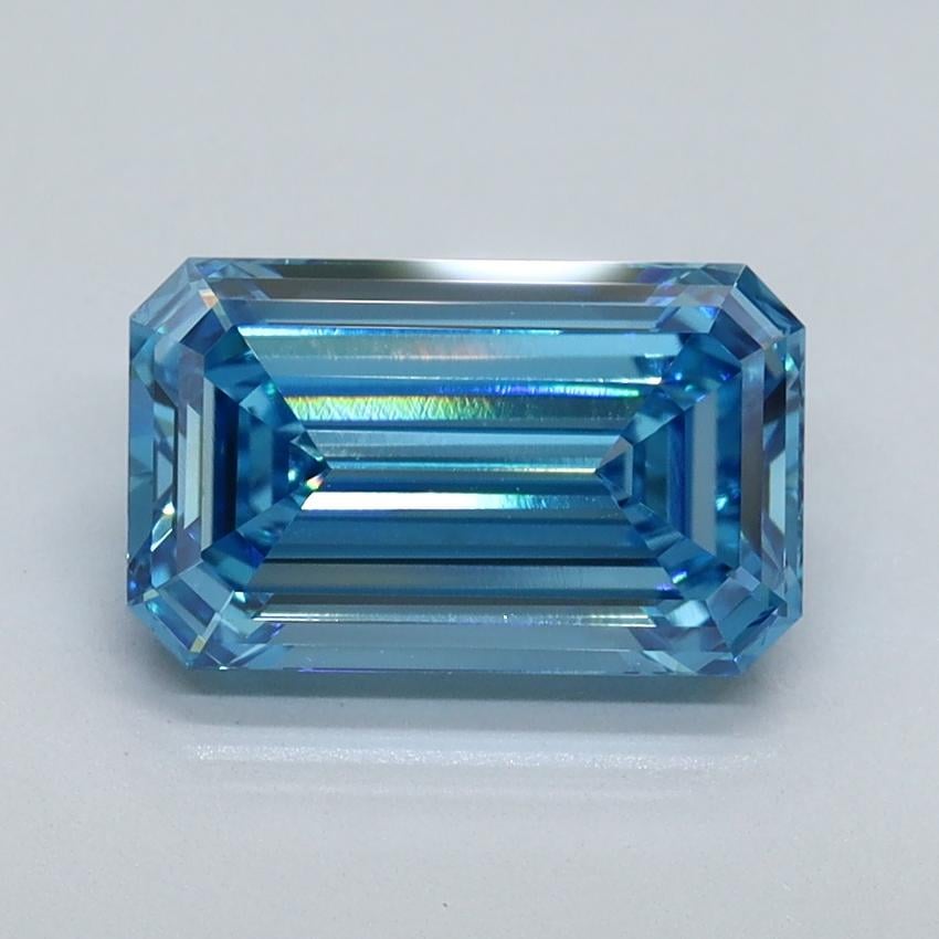2.18 Ct. Fancy Vivid Malibu Blue Emerald Lab Grown Diamond