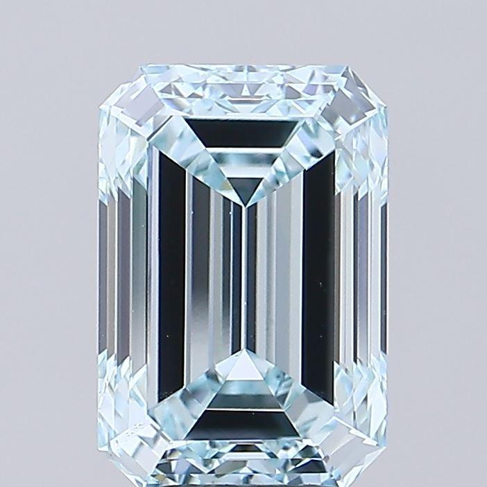 5.08 Ct. Fancy Intense Greenish Blue Emerald Lab Grown Diamond