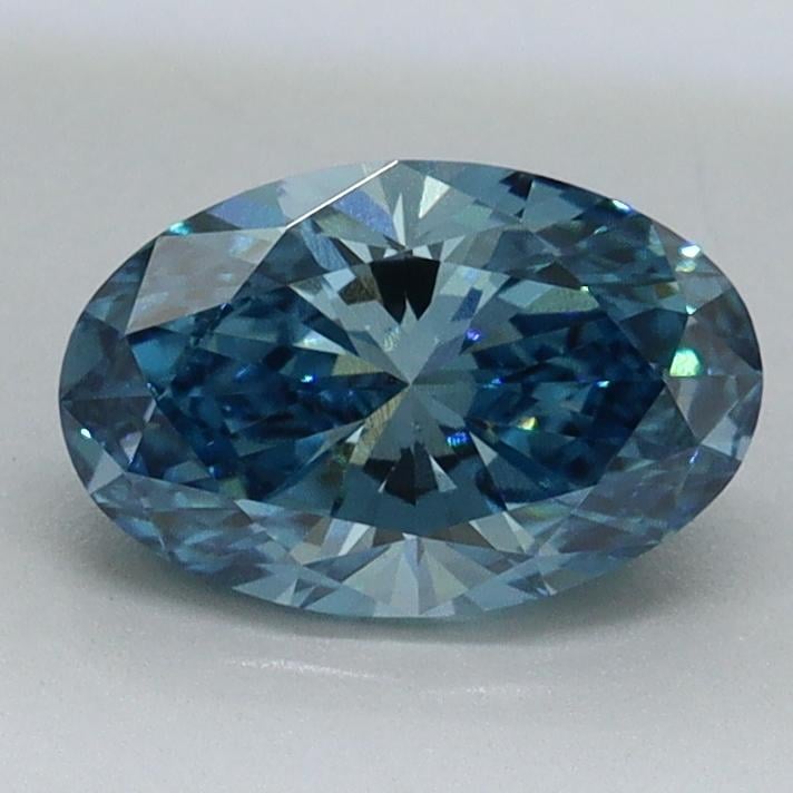 1.00 Ct. Fancy Vivid Malibu Blue Oval Lab Grown Diamond