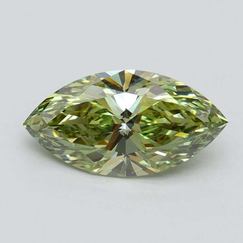 2.03 Ct. Fancy Vivid Green Marquise Lab Grown Diamond