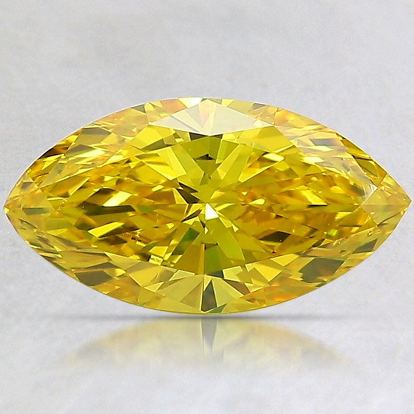 1.49 Ct. Fancy Vivid Yellow Marquise Lab Created Diamond