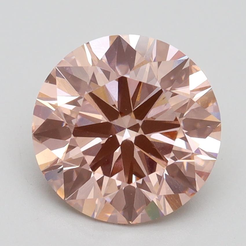 2.50 Ct. Fancy Intense Pink Round Lab Grown Diamond