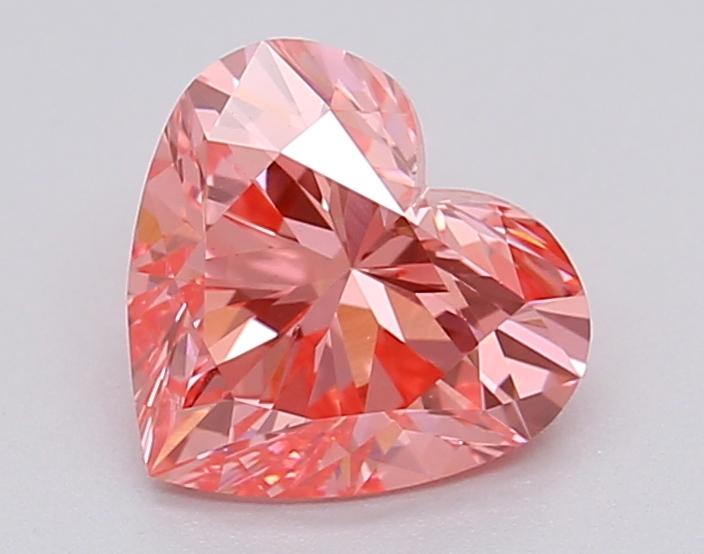 1.05 Ct. Fancy Vivid Pink Heart Lab Grown Diamond