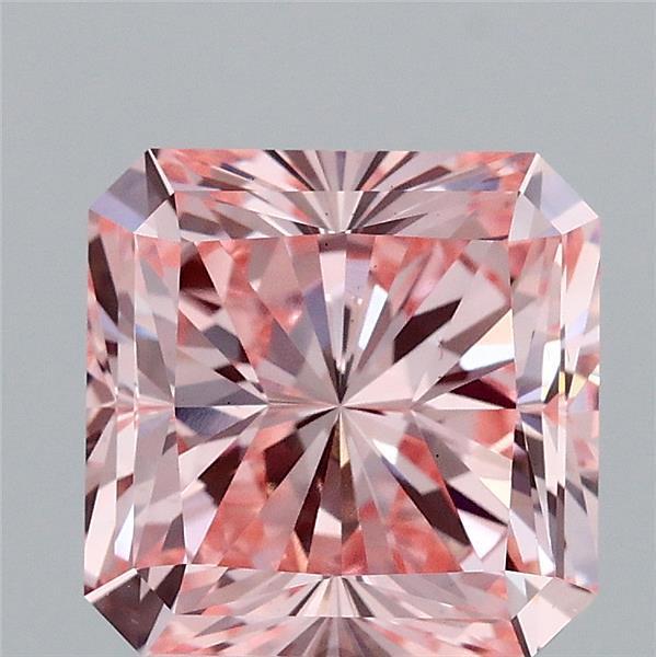 3.03 Ct. Fancy Intense Pink Radiant Lab Grown Diamond