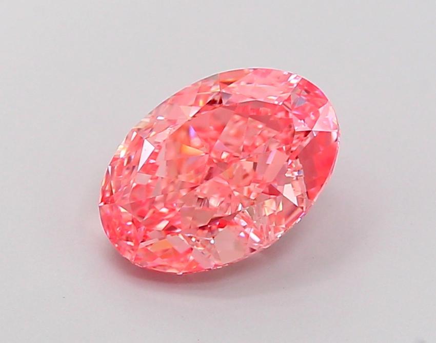 2.19 Ct. Fancy Vivid Pink Oval Lab Grown Diamond