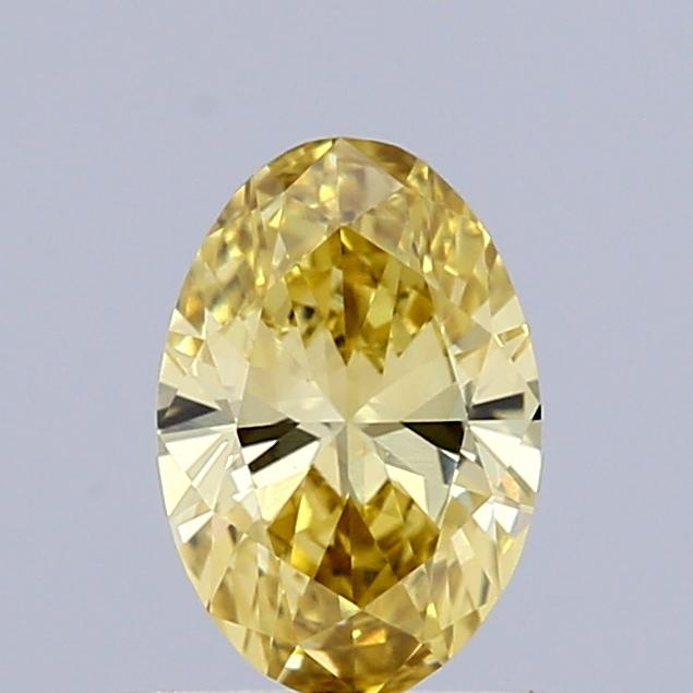 0.45 Ct. Fancy Intense Yellow Oval Lab Grown Diamond