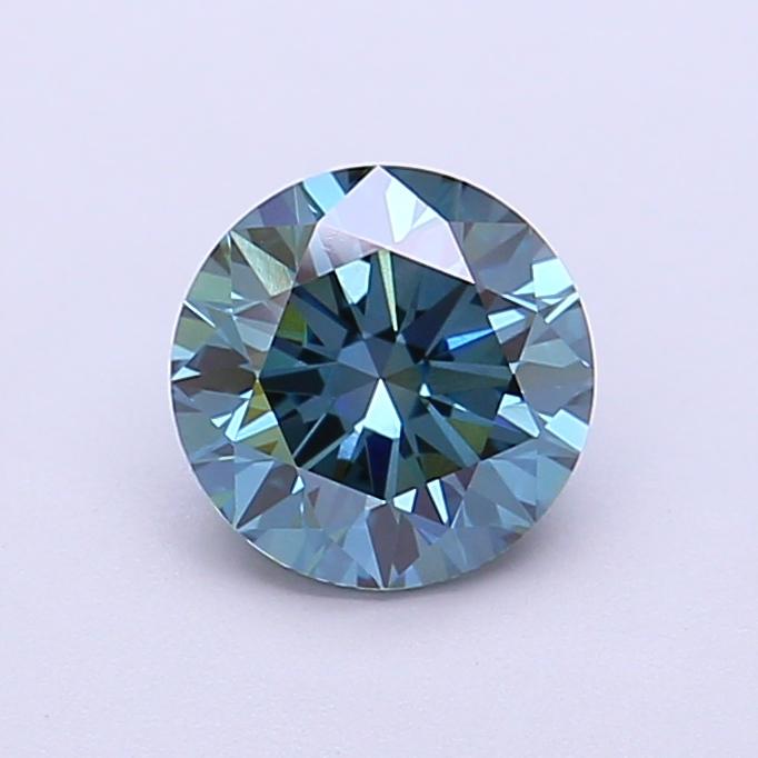 1.11 Ct. Fancy Vivid Blue Round Lab Grown Diamond