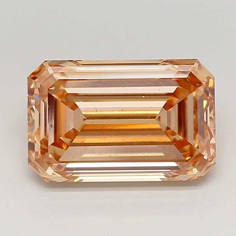 4.01 Ct. Fancy Intense Yellowish Orange Emerald Lab Grown Diamond