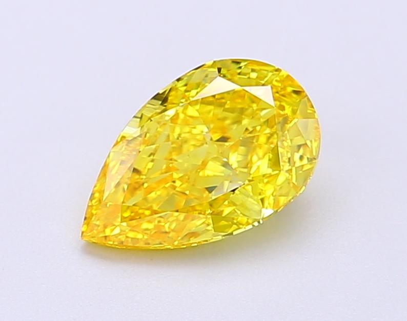 1.27 Ct. Fancy Vivid  Yellow Pear Lab Grown Diamond