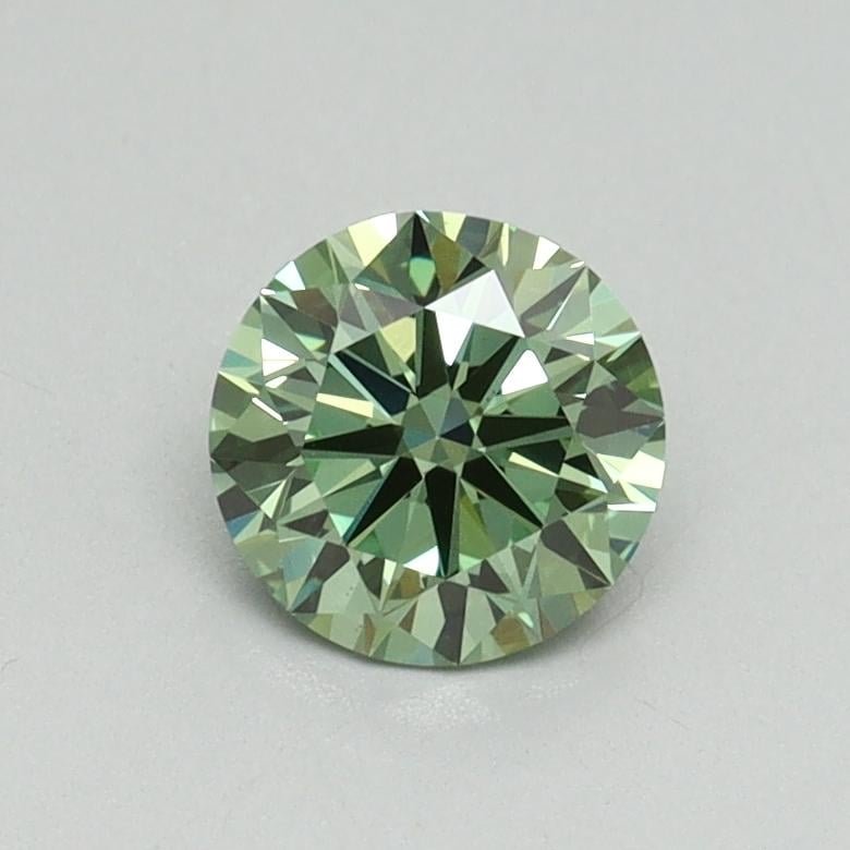 0.68 Ct. Fancy Vivid Green Round Lab Grown Diamond