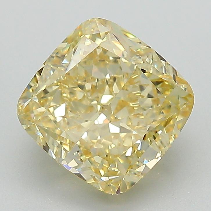 2.62 Ct. Fancy Intense  Yellow Cushion Lab Grown Diamond