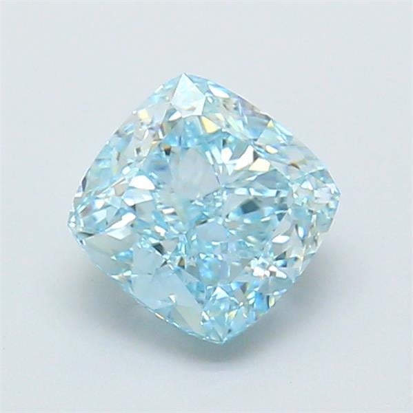 1.56 Ct. Fancy Vivid  Blue Cushion Lab Grown Diamond