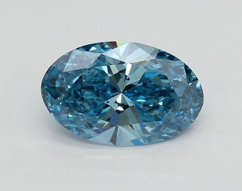 1.20 Ct. Fancy Vivid Blue Oval Lab Grown Diamond