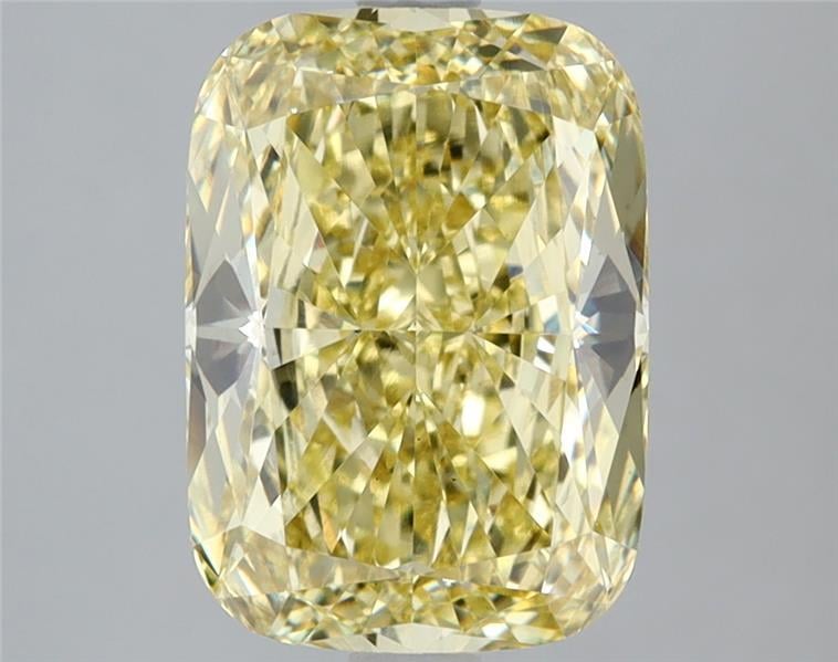 3.50 Ct. Fancy Intense  Yellow Cushion Lab Grown Diamond