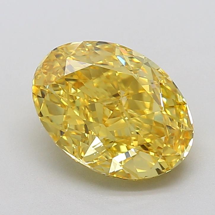 3.24 Ct. Fancy Yellow Oval Lab Grown Diamond