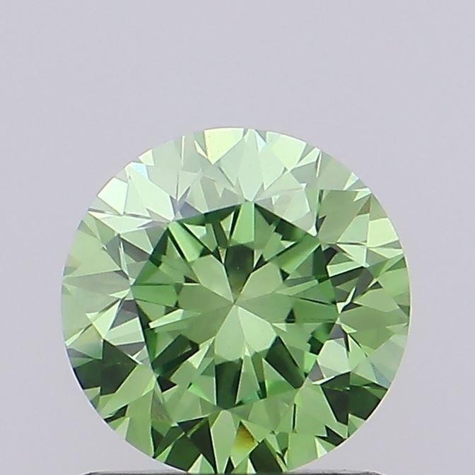 0.75 Ct. Fancy Vivid Green Round Lab Grown Diamond