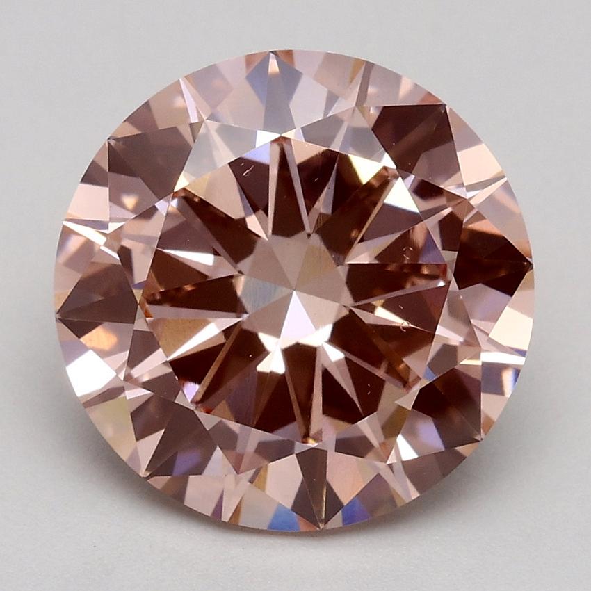 3.00 Ct. Fancy Intense Pink Round Lab Grown Diamond