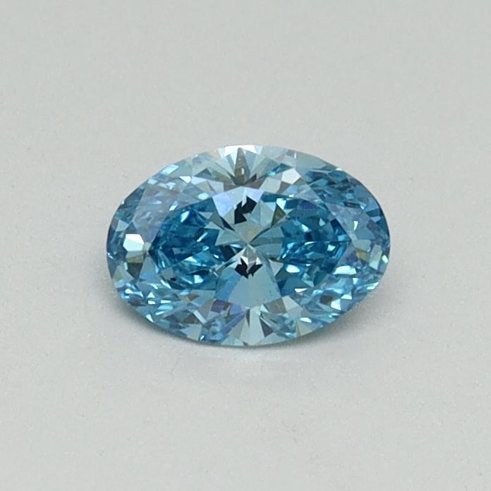 0.30 Ct. Fancy Vivid Blue Oval Lab Grown Diamond