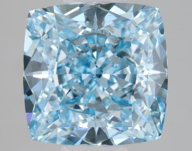 3.07 Ct. Fancy Intense Blue Cushion Lab Grown Diamond