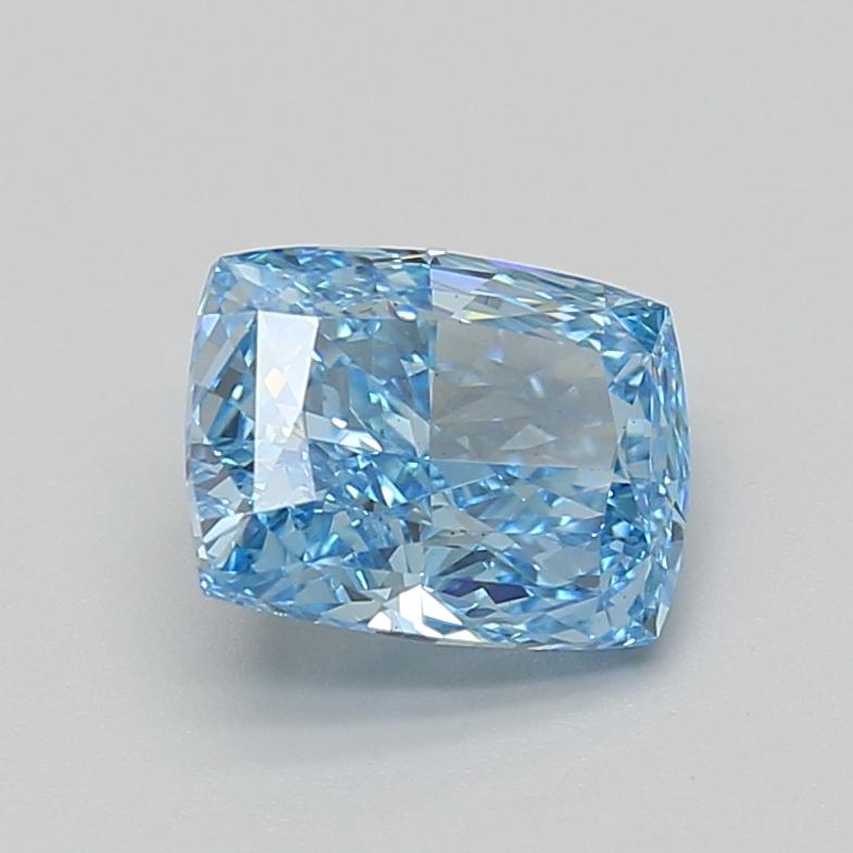 2.08 Ct. Fancy Vivid Blue Cushion Lab Grown Diamond