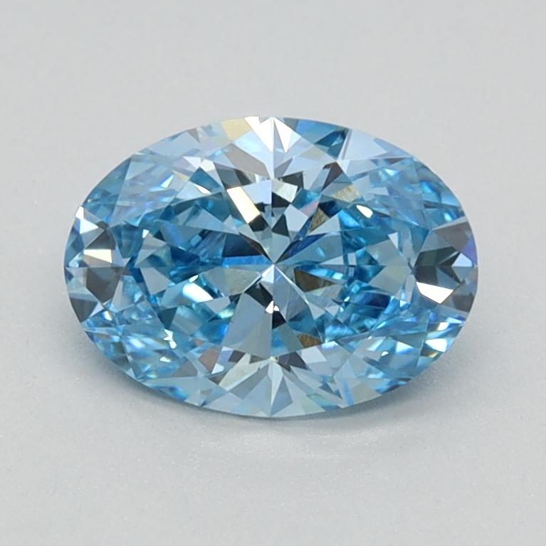 0.81 Ct. Fancy Vivid Blue Oval Lab Grown Diamond