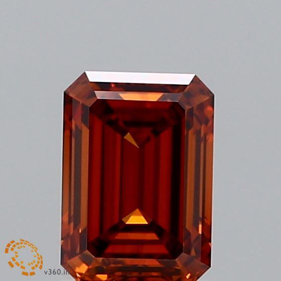 1.06 Ct. Fancy Orange Emerald Lab Grown Diamond
