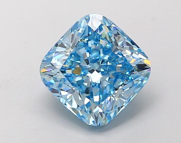 1.92 Ct. Fancy Intense Blue Cushion Lab Grown Diamond