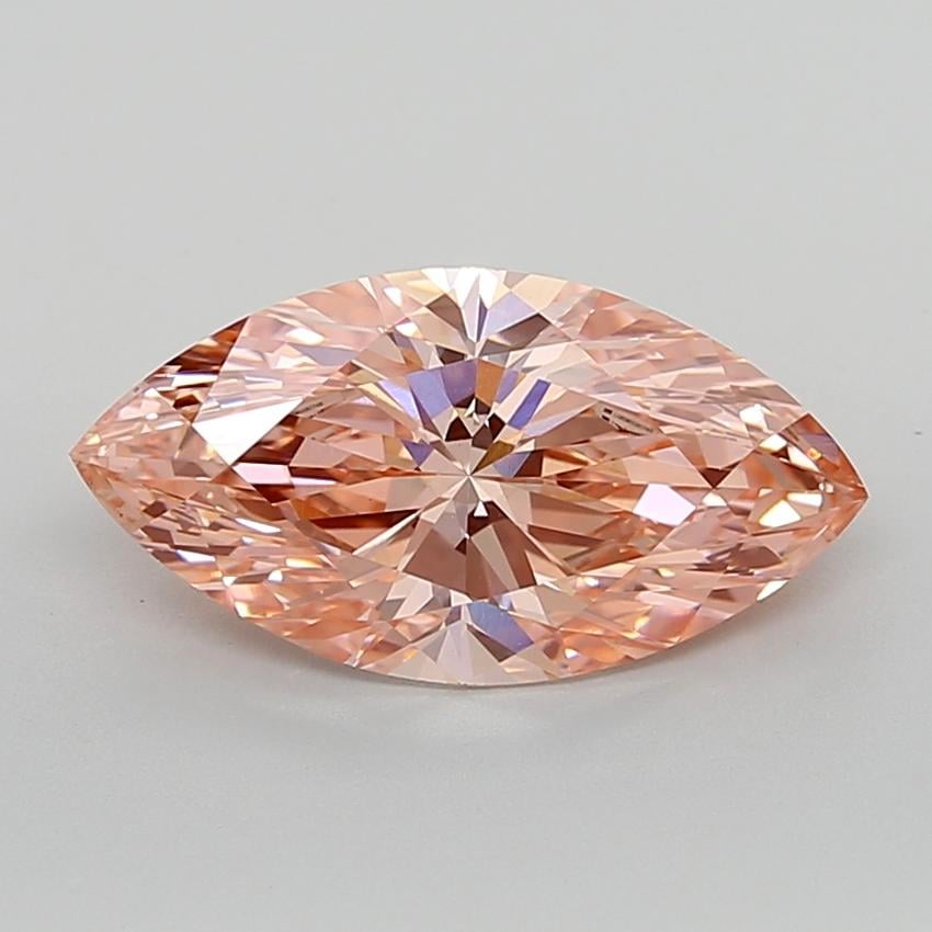 3.03 Ct. Fancy Vivid Pink Marquise Lab Grown Diamond