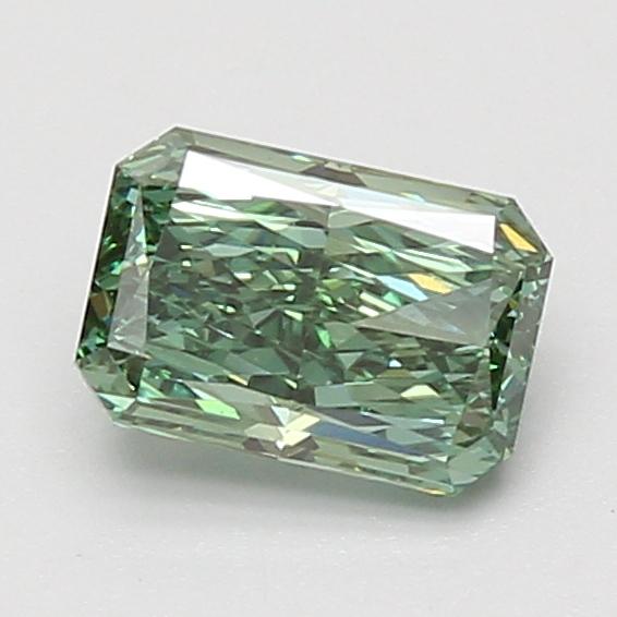 1.09 Ct. Fancy Vivid Green Radiant Lab Grown Diamond
