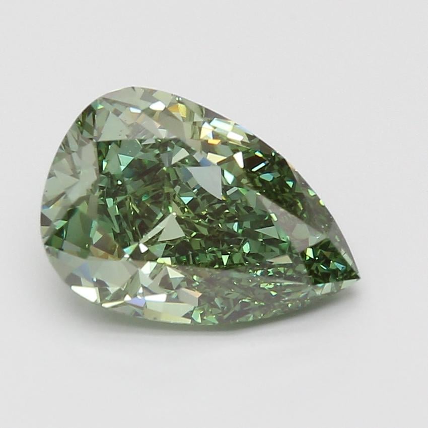4.53 Ct. Fancy Vivid Green Pear Lab Grown Diamond