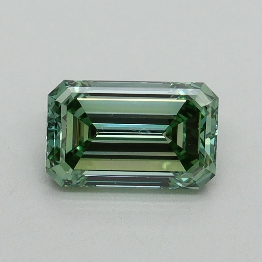 1.01 Ct. Fancy Vivid Pacific Green Emerald Lab Grown Diamond