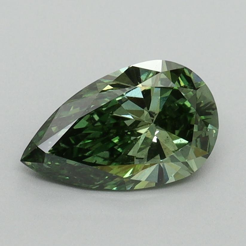 1.00 Ct. Fancy Vivid Green Pear Lab Grown Diamond