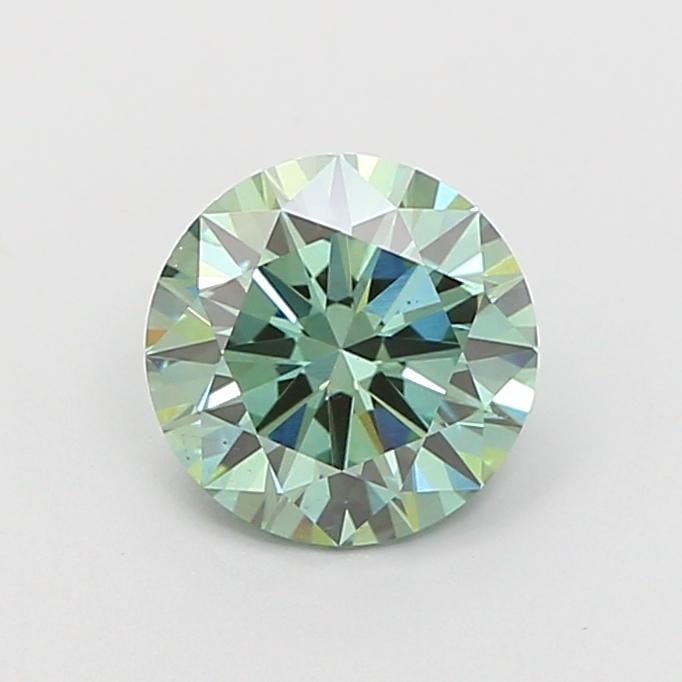 1.07 Ct. Fancy Vivid  Green Round Lab Grown Diamond