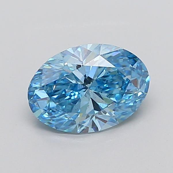 1.56 Ct. Fancy Vivid  Blue Oval Lab Grown Diamond