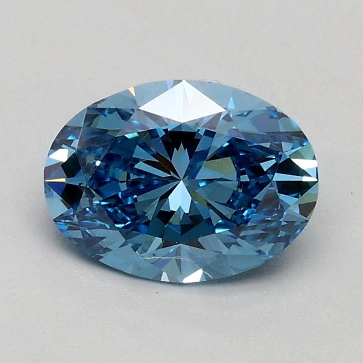0.60 Ct. Fancy Vivid Blue Oval Lab Grown Diamond