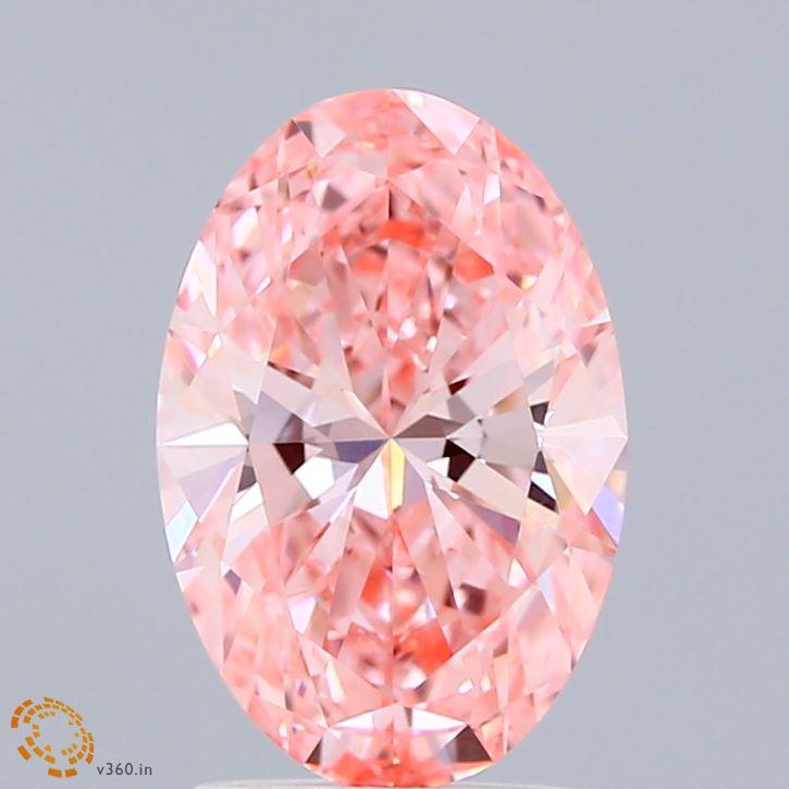 2.08 Ct. Fancy Pink Oval Lab Grown Diamond