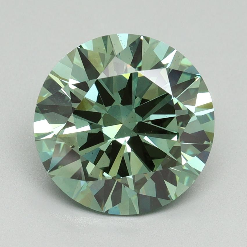 3.00 Ct. Fancy Vivid Green Round Lab Grown Diamond