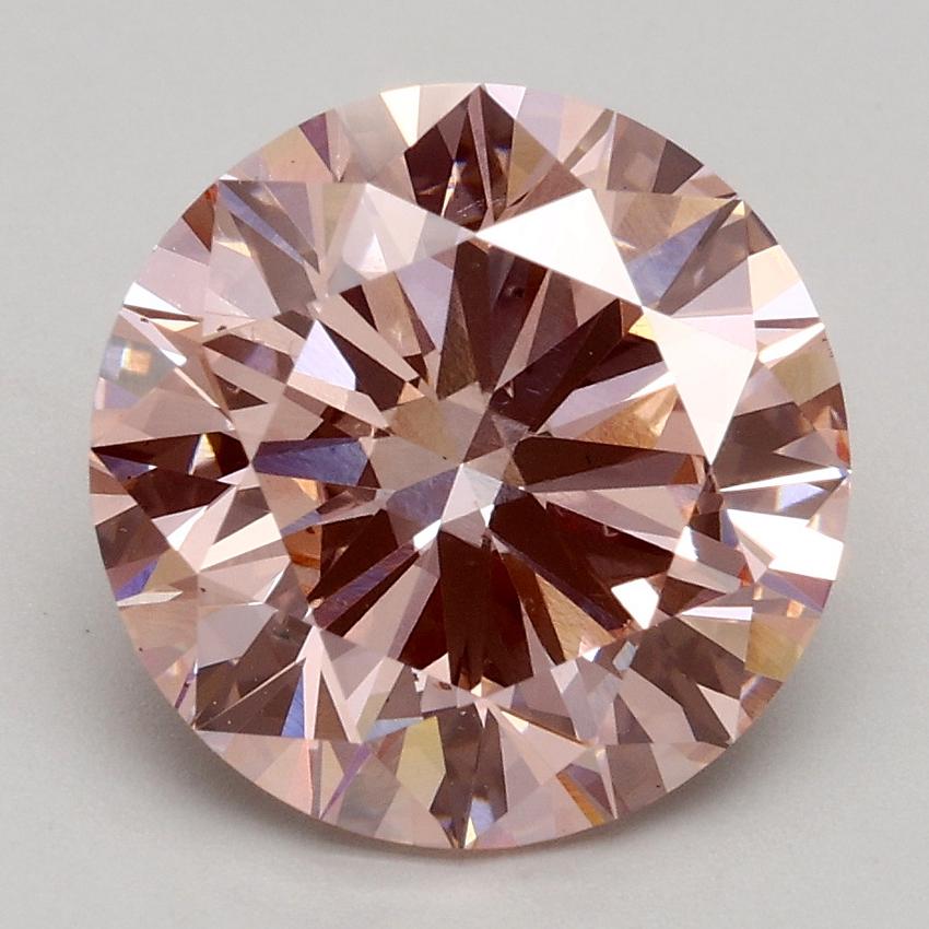 3.02 Ct. Fancy Intense Pink Round Lab Grown Diamond