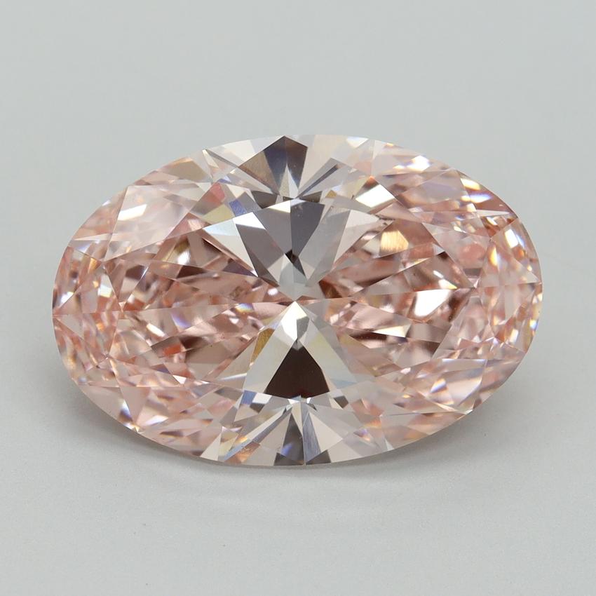 8.06 Ct. Fancy Vivid Pink Oval Lab Grown Diamond