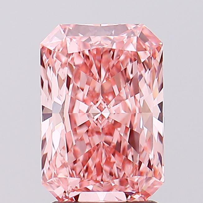 2.11 Ct. Fancy Vivid Pink Radiant Lab Grown Diamond