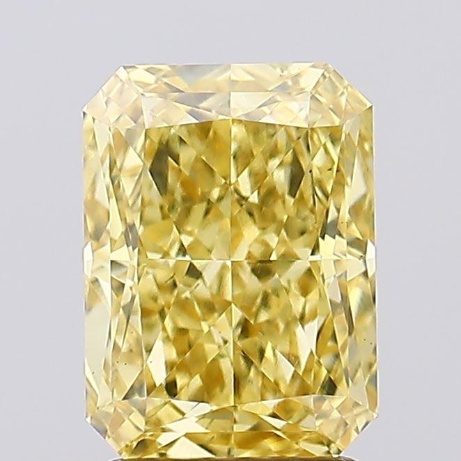 2.67 Ct. Fancy Vivid Yellow Radiant Lab Grown Diamond