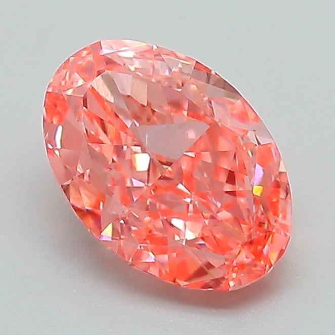 1.30 Ct. Fancy Vivid Pink Oval Lab Grown Diamond