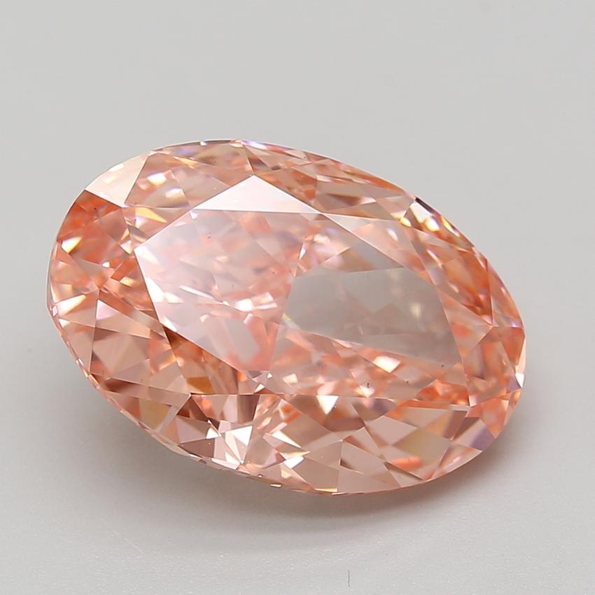 9.09 Ct. Fancy Vivid Pink Oval Lab Grown Diamond