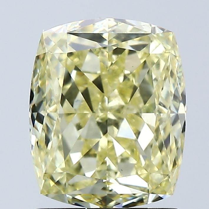2.03 Ct. Fancy Intense Yellow Cushion Lab Grown Diamond
