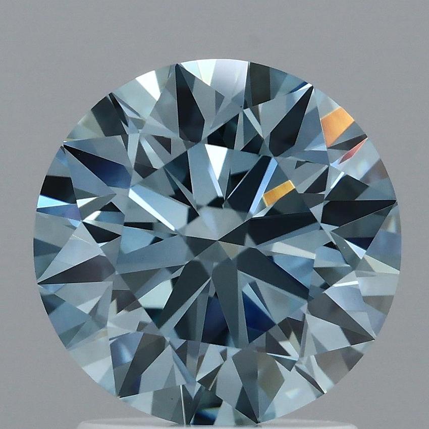 1.84 Ct. Fancy Vivid Blue Round Lab Grown Diamond