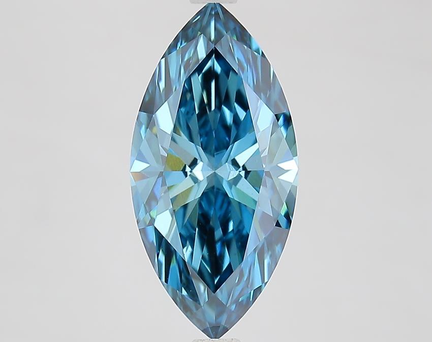 3.17 Ct. Fancy Vivid Blue Marquise Lab Grown Diamond