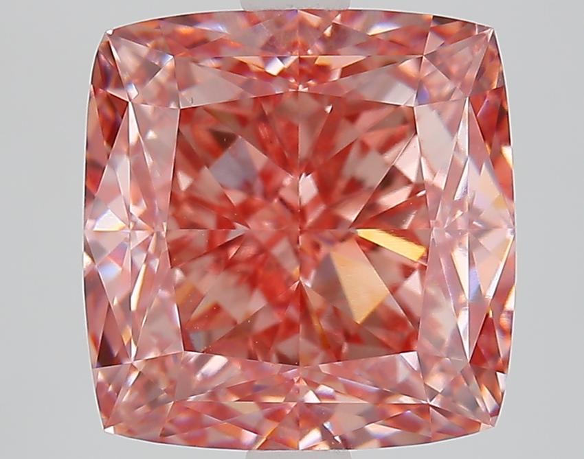 4.38 Ct. Fancy Vivid Pink Cushion Lab Grown Diamond