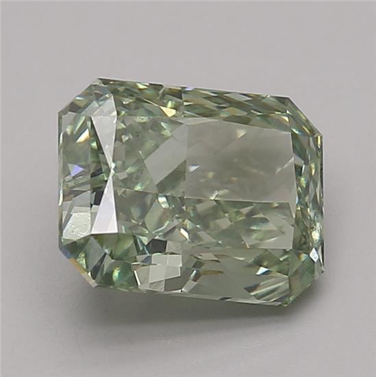 2.40 Ct. Fancy Vivid Green Radiant Lab Grown Diamond